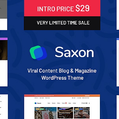 Saxon – 杂志博客网站模板WordPress主题 – 1.8.0